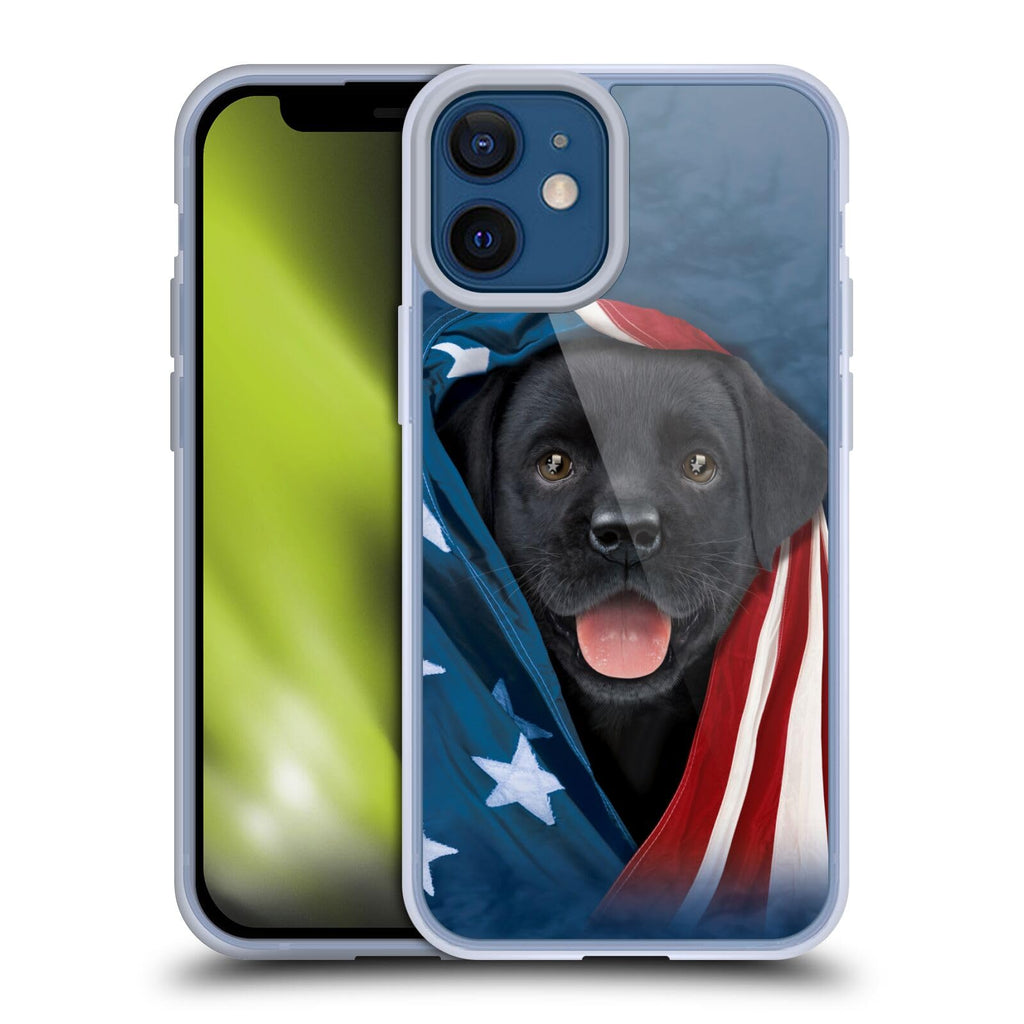 Black Labrador Gel Case Compatible with iPhone 12 Mini H8727