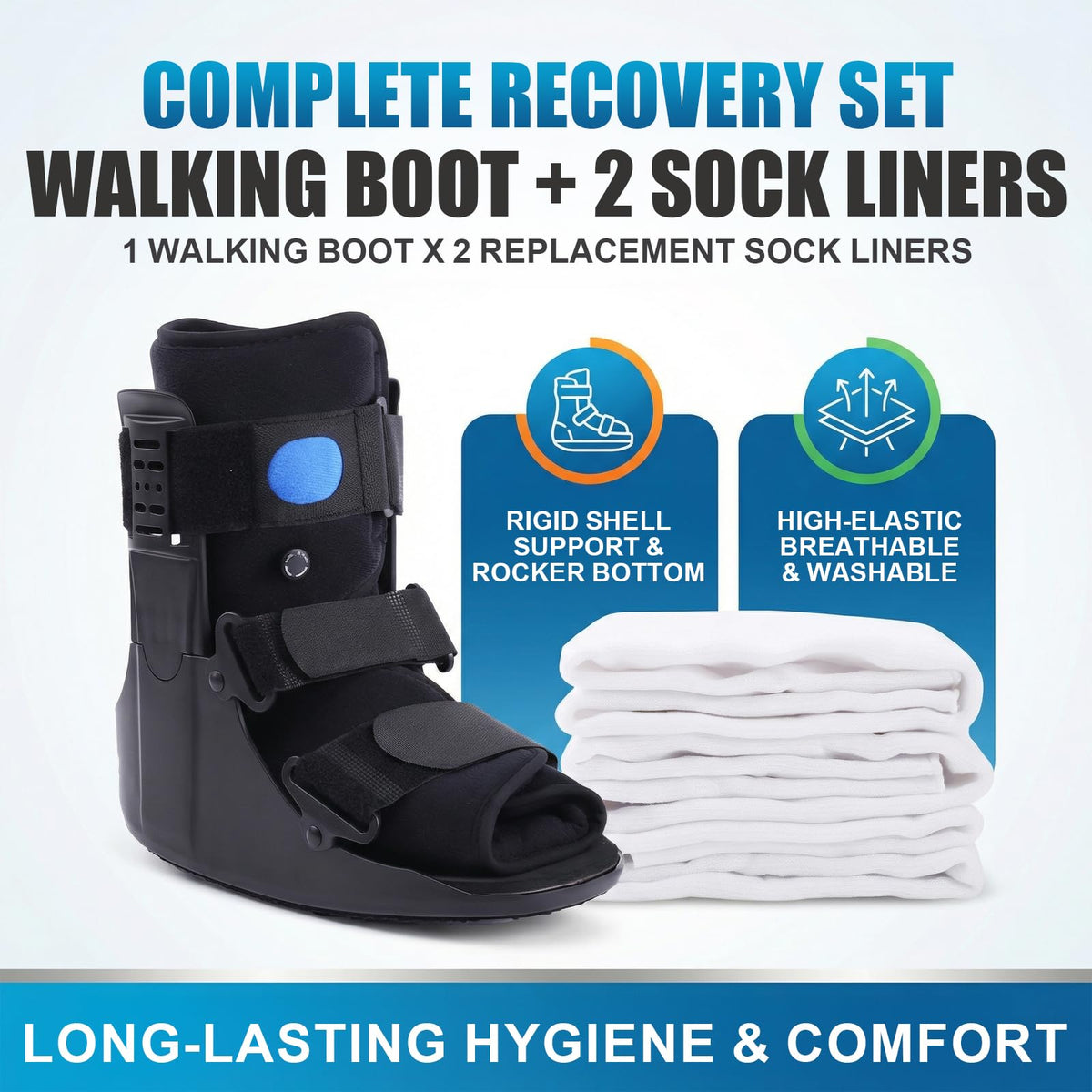 Inflatable Walker Fracture Boot with Replacement Sock Liner (Medium) E5630