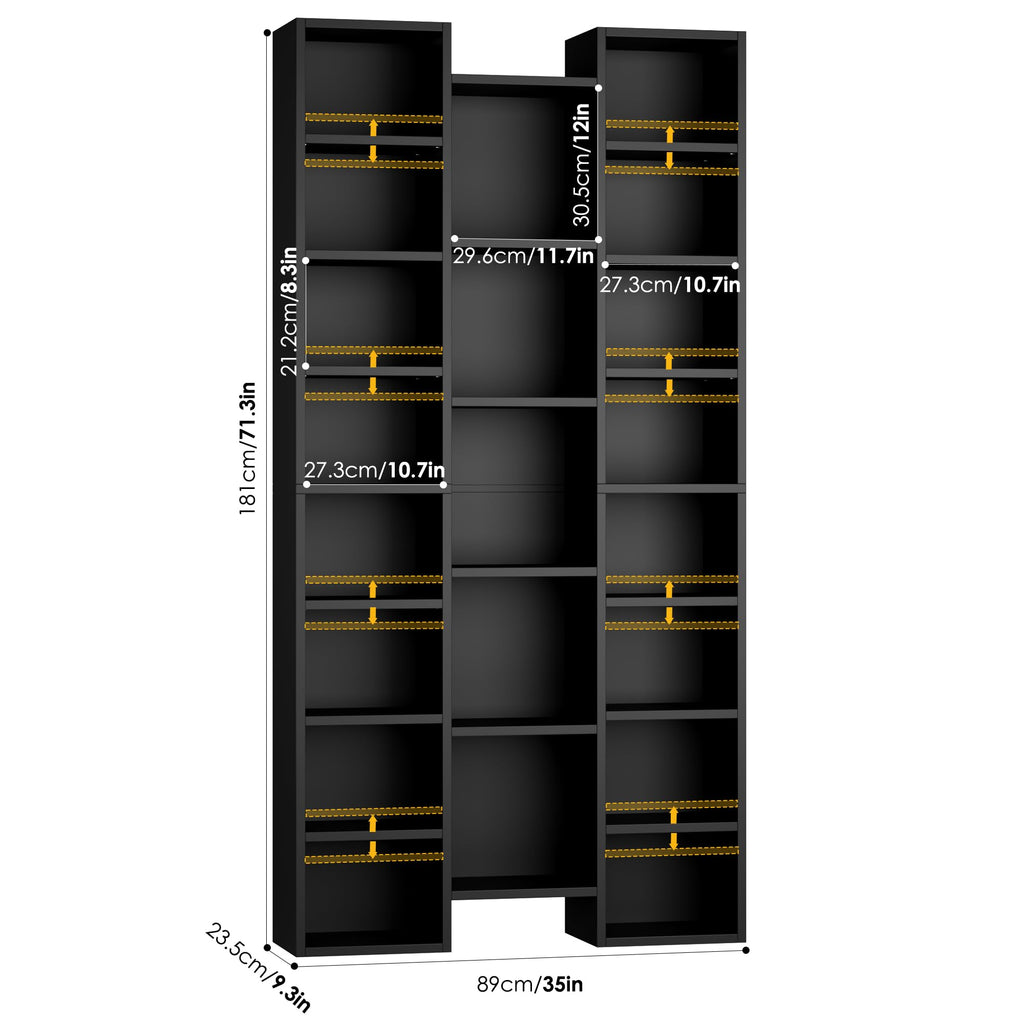 71'' H Black 21 Cube Bookshelf T927099