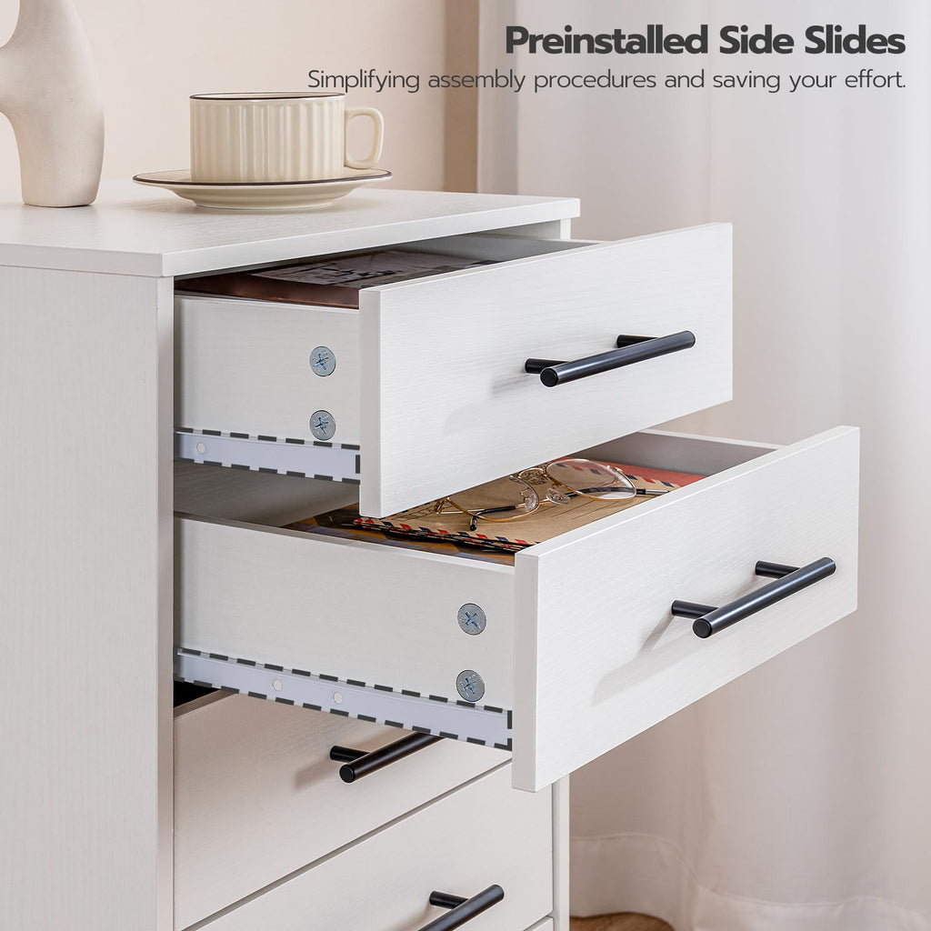 White 7 Drawer Wood File Cabinet I21266
