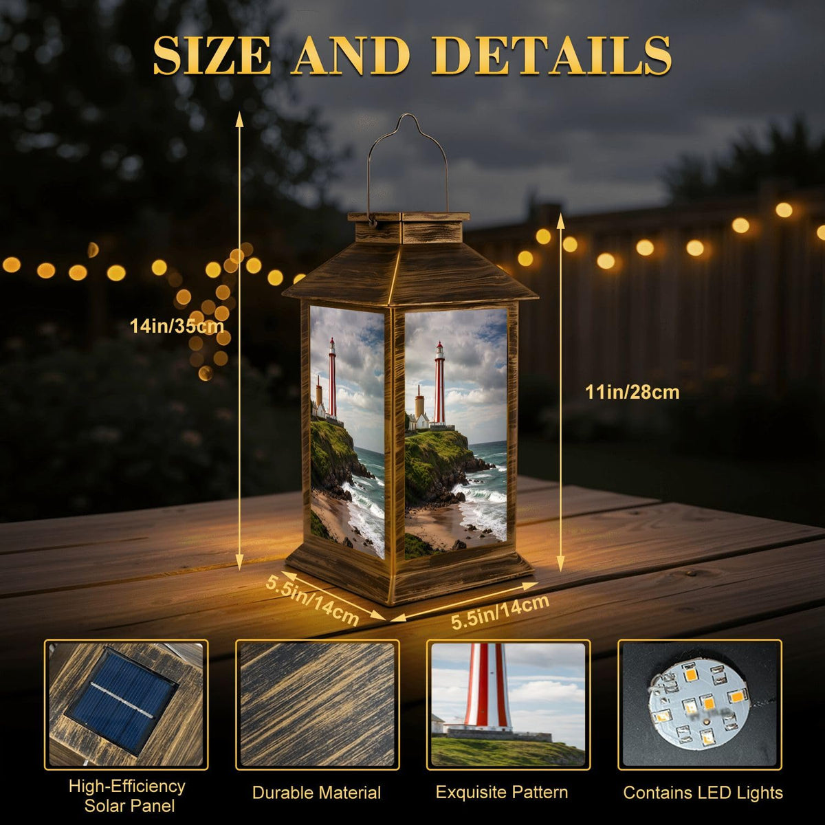 Waterproof LED Solar Lantern T62952