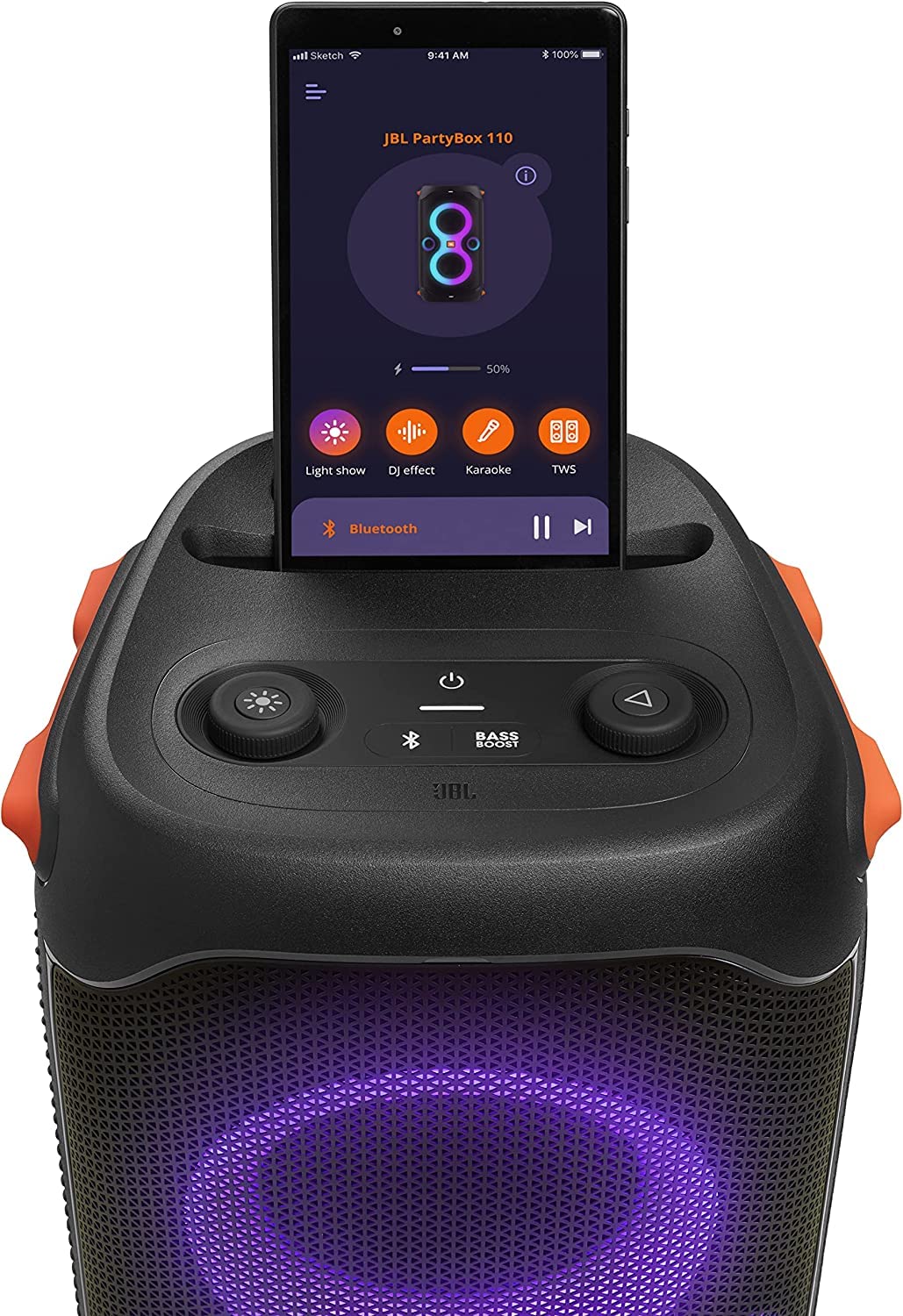 Portable Party Speaker with Built-in Lights P67777