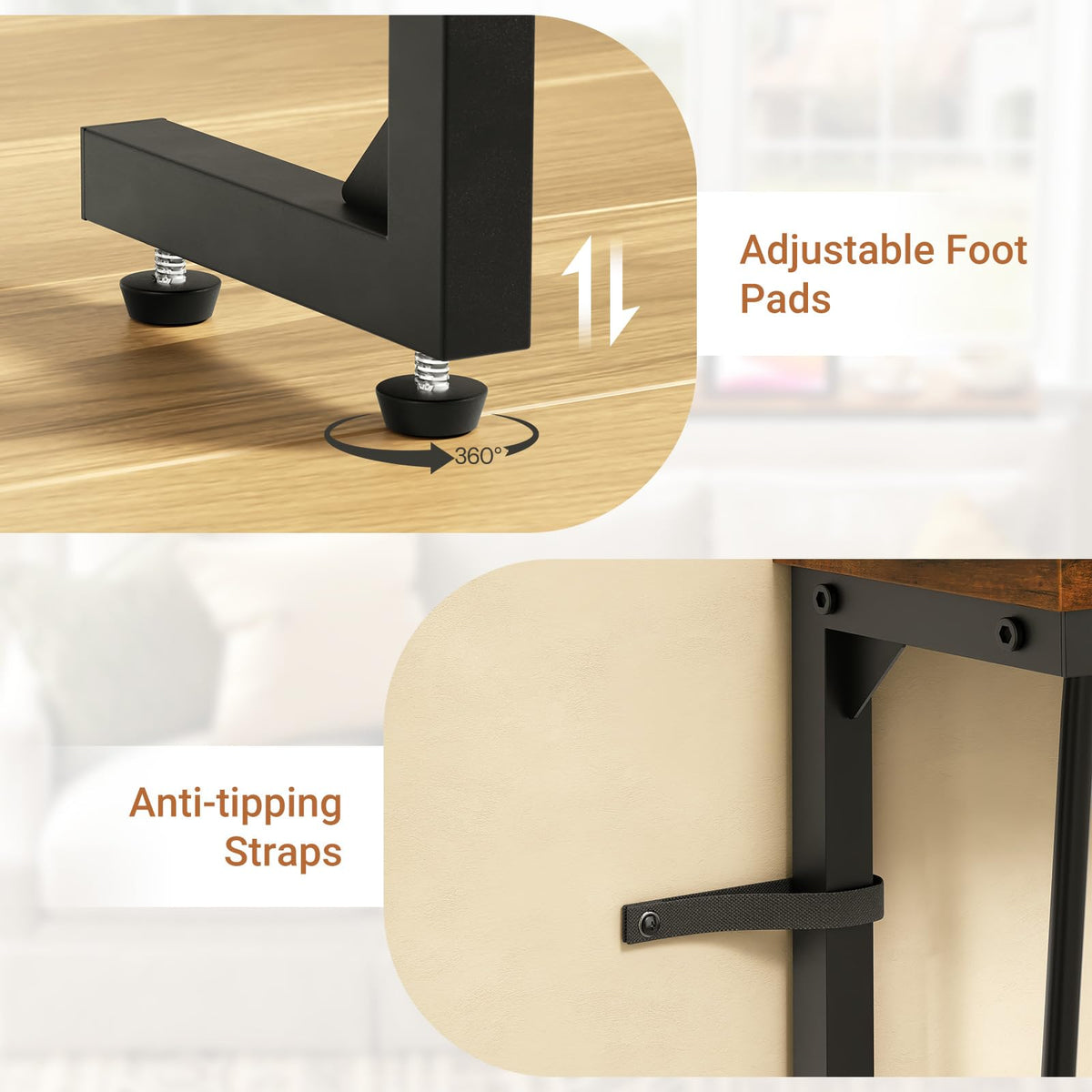 63 Inch Narrow Console Table with 2 Power Outlets P46673