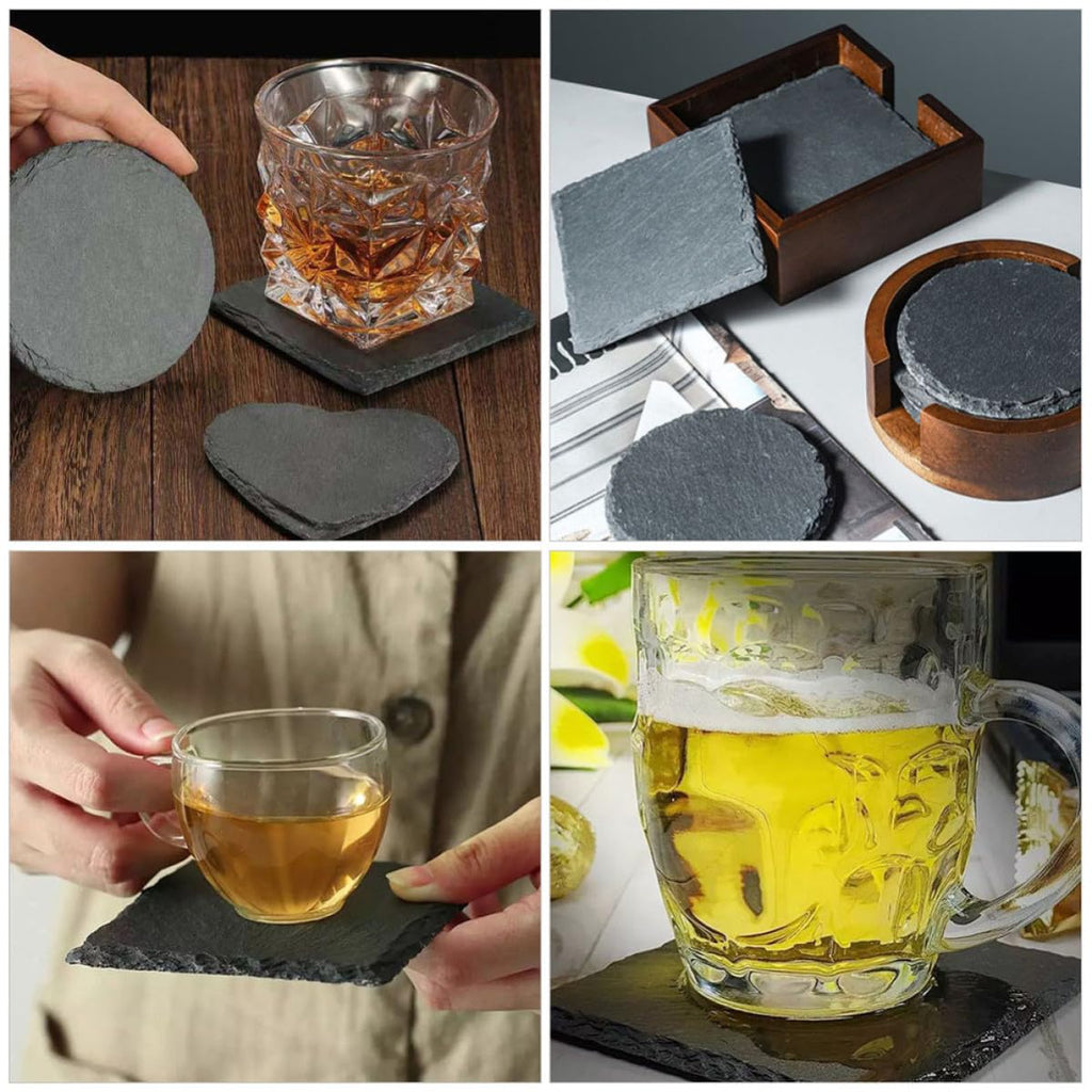 Natural Stone Coaster Set V46412