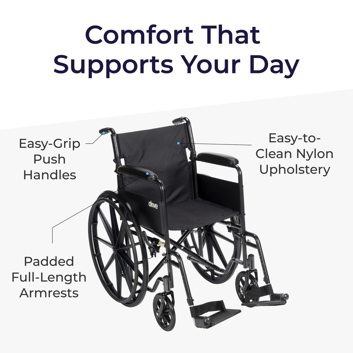 Silver Sport 1 Folding Transport Wheelchair F190591