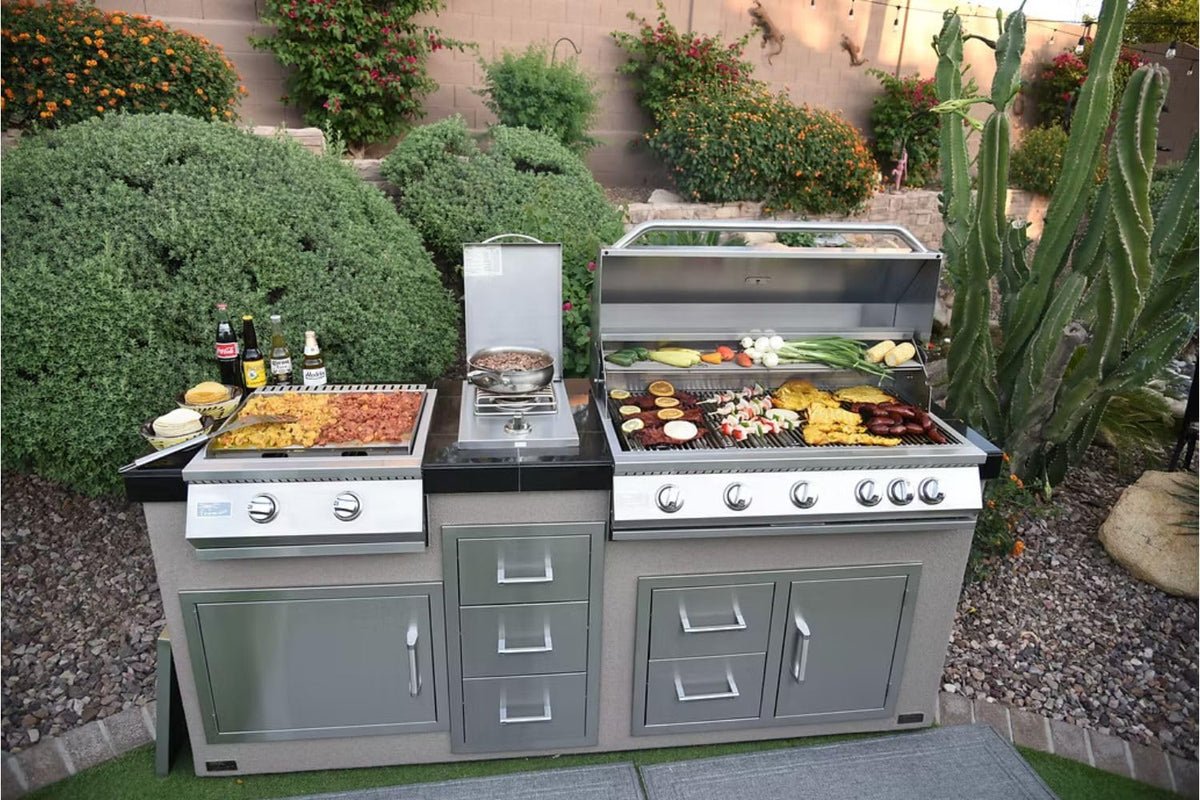 5 Burner Built-In Stainless Steel Propane Gas Grill with Back Burner H43810