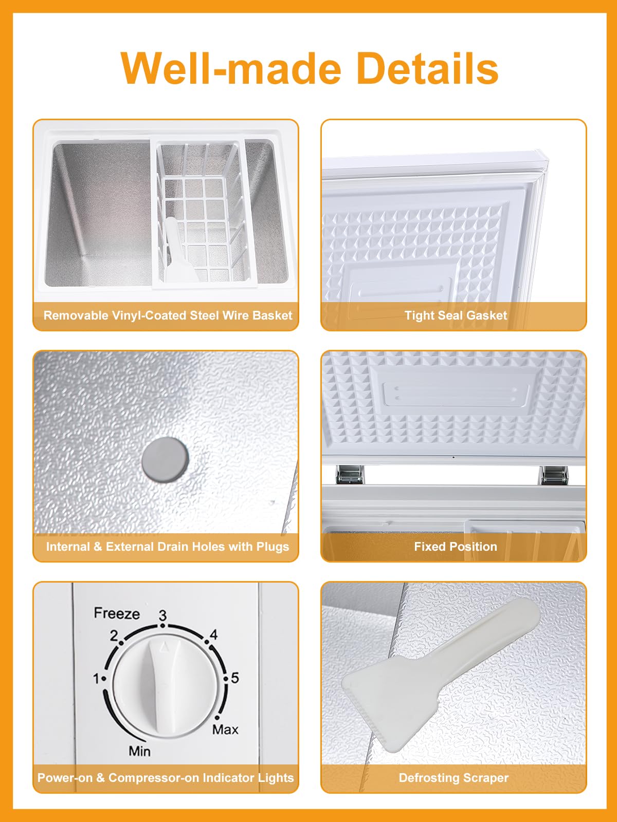 White 5.0 cu.ft Chest Freezer X6033