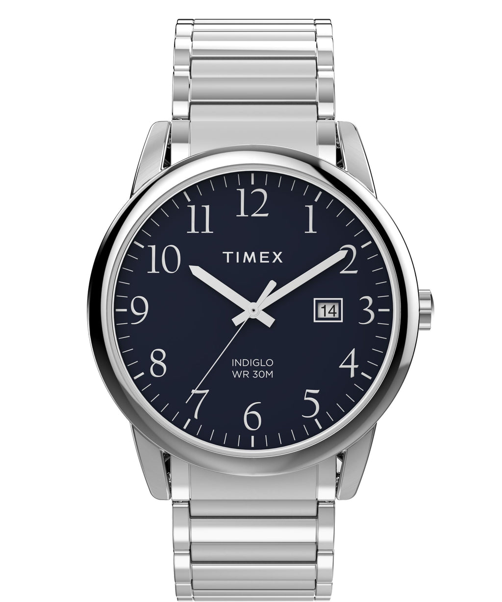 Men's 40mm Watch Blue Dial Silver-Tone R318