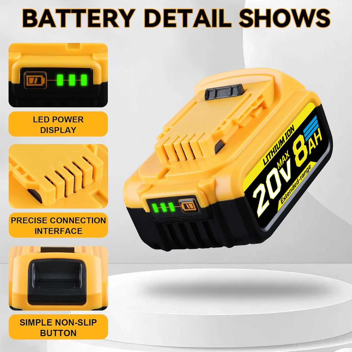 8.0Ah 20V Replacement Battery N3969