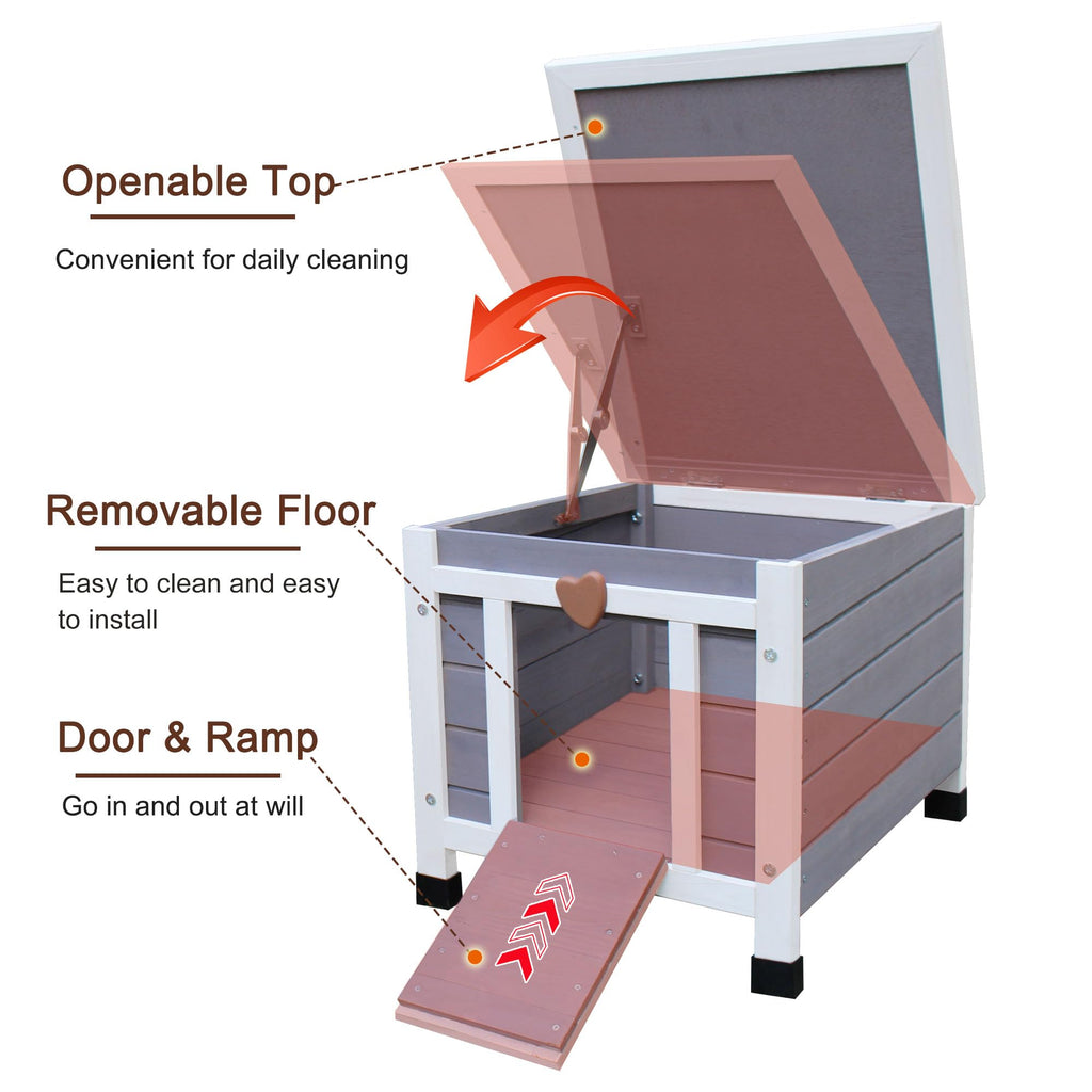 Insulated Outdoor Cat House with Liner Z713246
