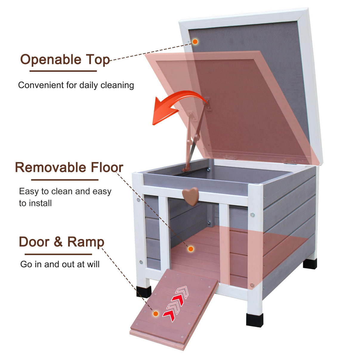 Insulated Outdoor Cat House with Liner Z713246
