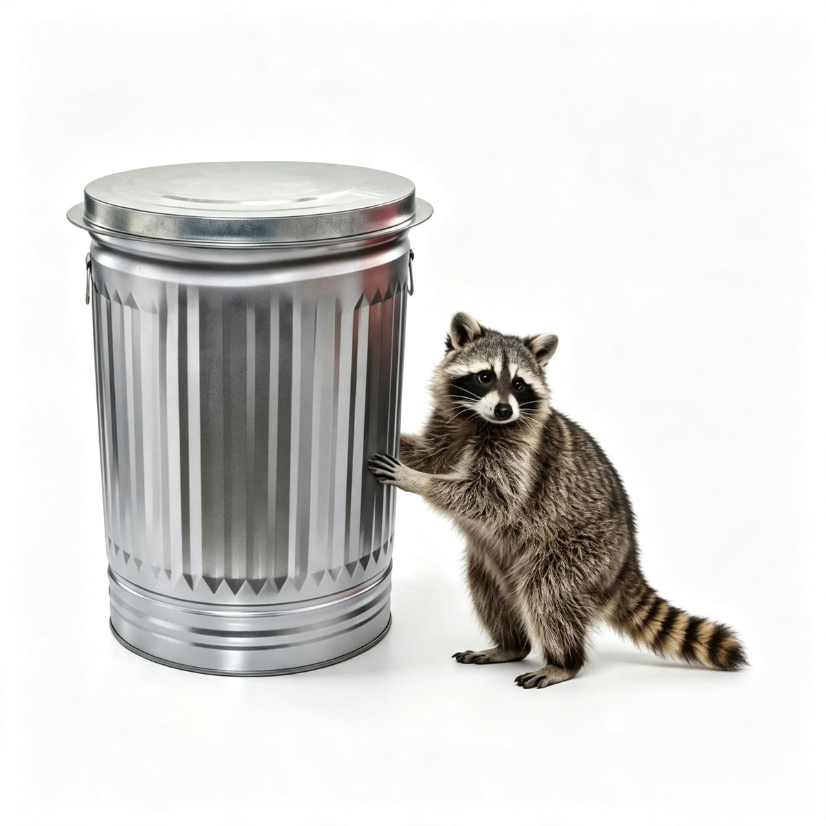 31 Gallon Heavy Duty Galvanized Metal Trash Can with Lid O6663