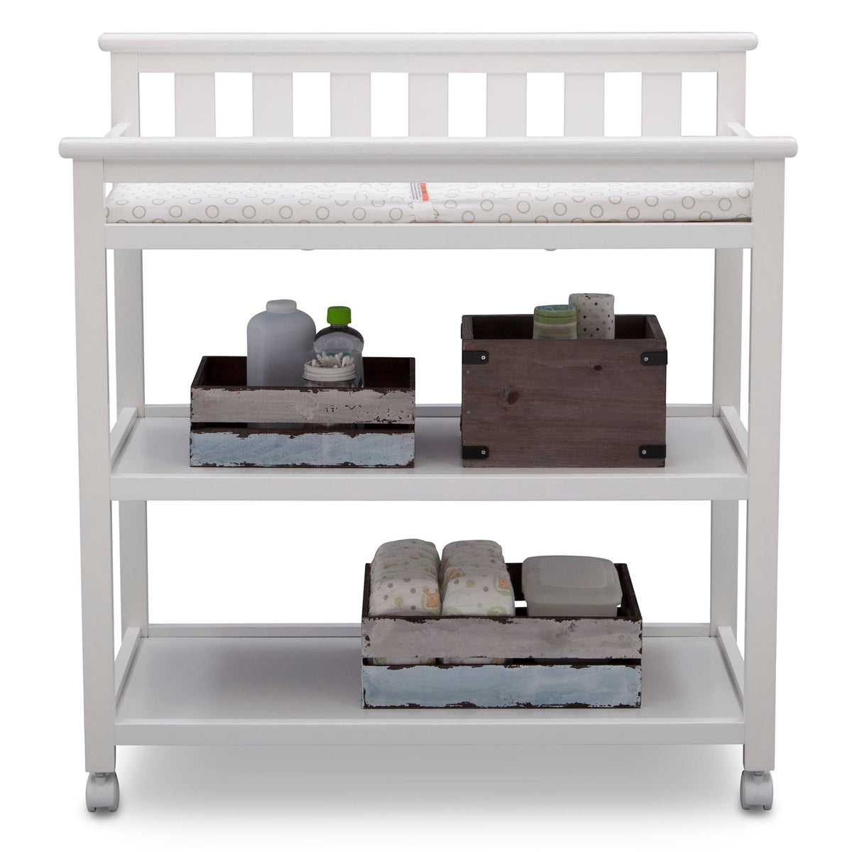 Flat Top Changing Table with Wheels and Changing Pad R977543