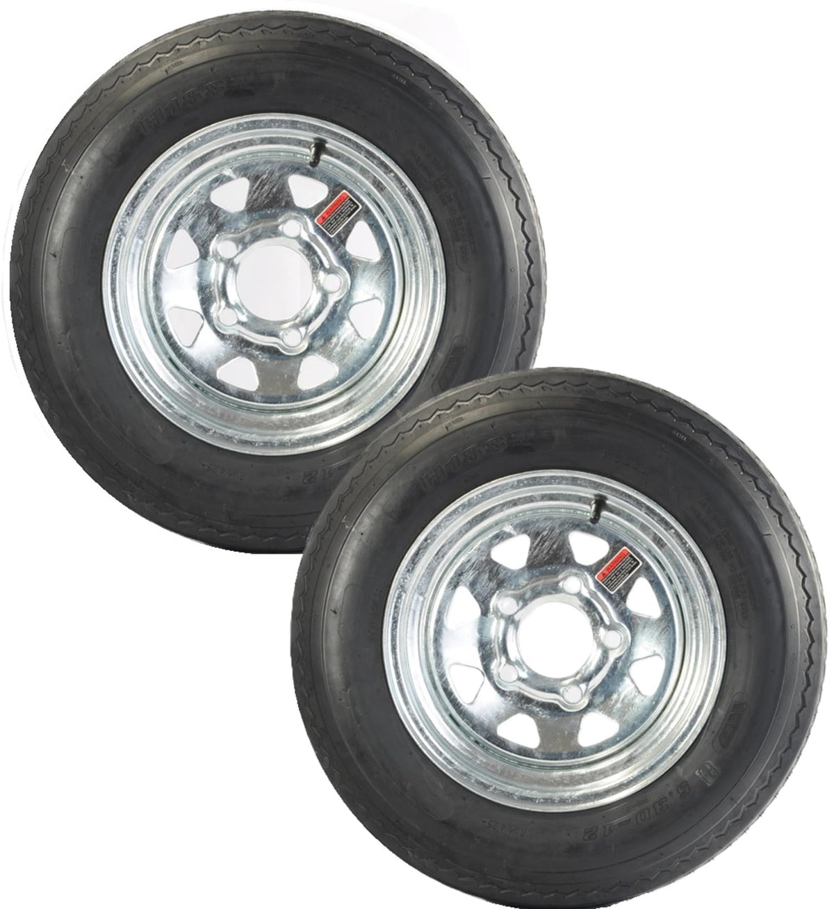 2-Pack 12 Inch Trailer Tire Rim Assembly V88367