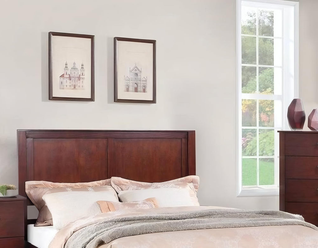 California King Bed Frame with Two Panel Headboard I65063
