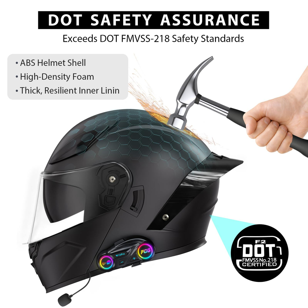 Modular Motorcycle Helmet with Bluetooth R21788