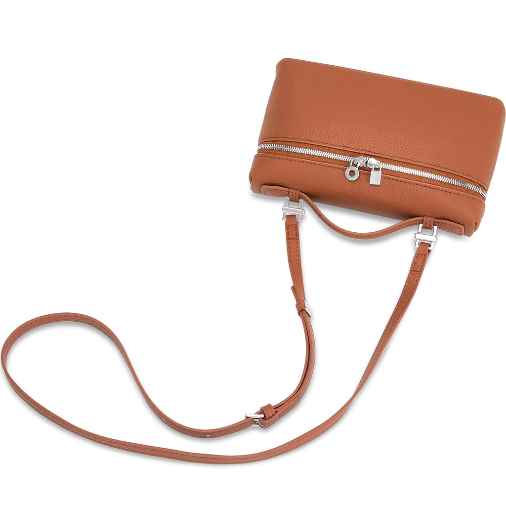 Small Genuine Leather Top-Handle Bag E3854