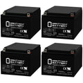 12V 26AH Sealed Lead Acid Battery 4 Pack C6304