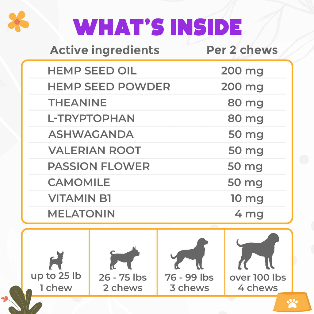 Chicken Flavor 60 Count Calming Chews for Dogs I483