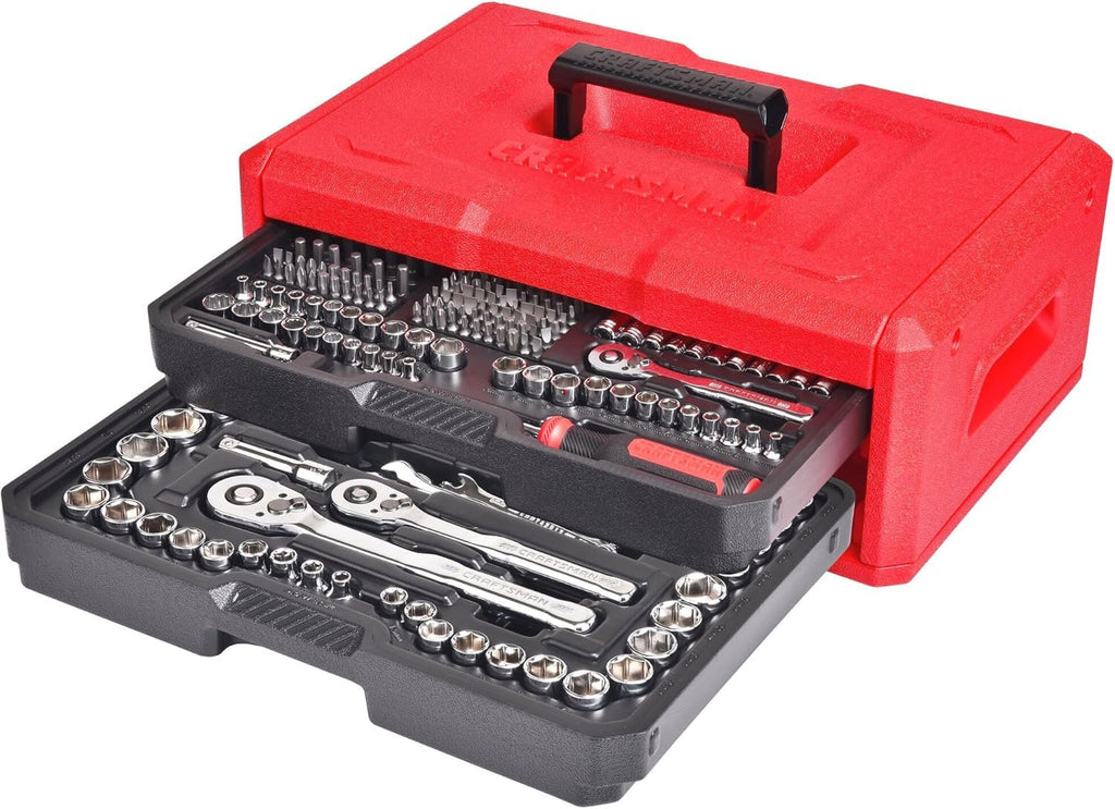 256-Piece Mechanics Hand Tool and Socket Set with 2-Drawer Tool Box P234