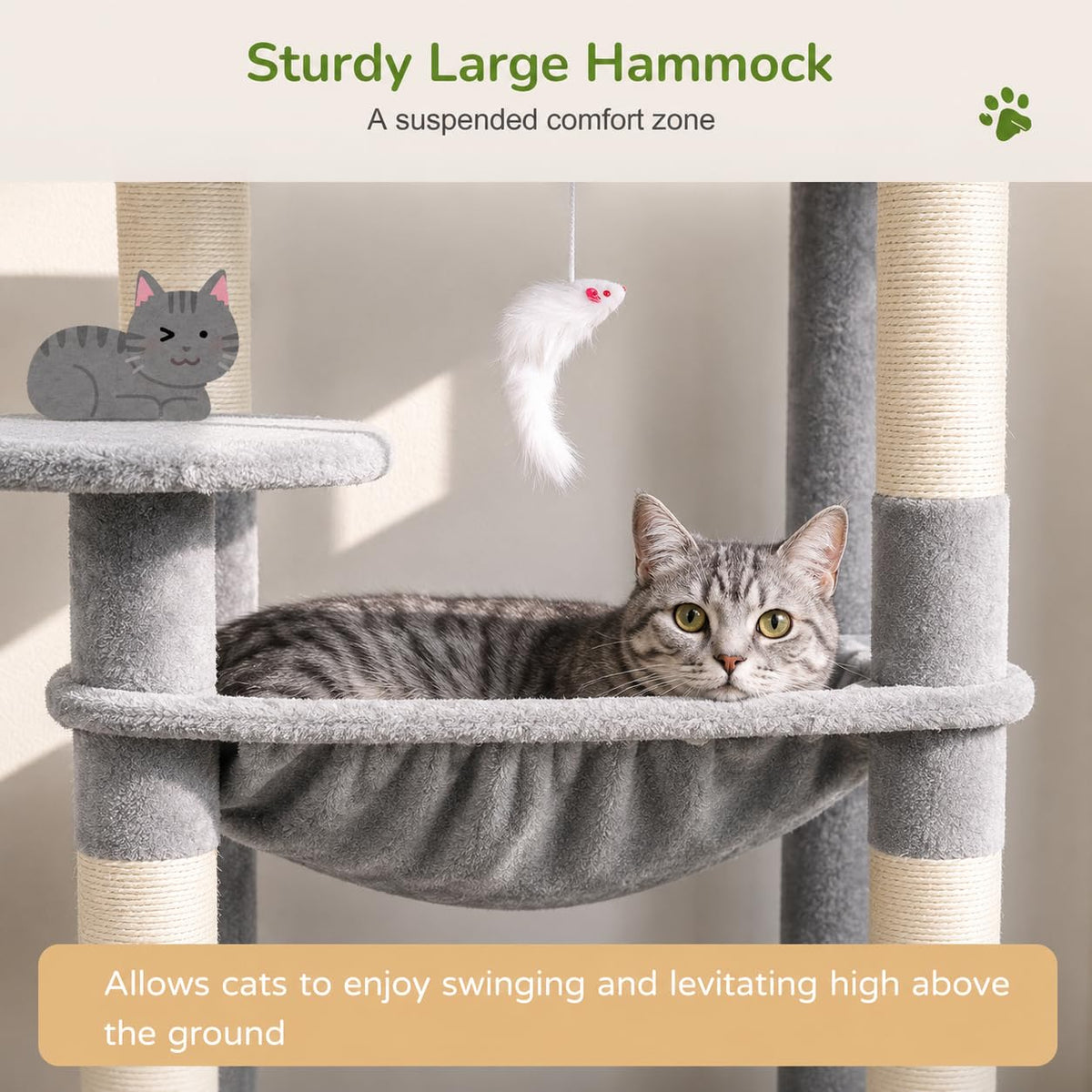 Cat Tree Tower with Scratching Post A439