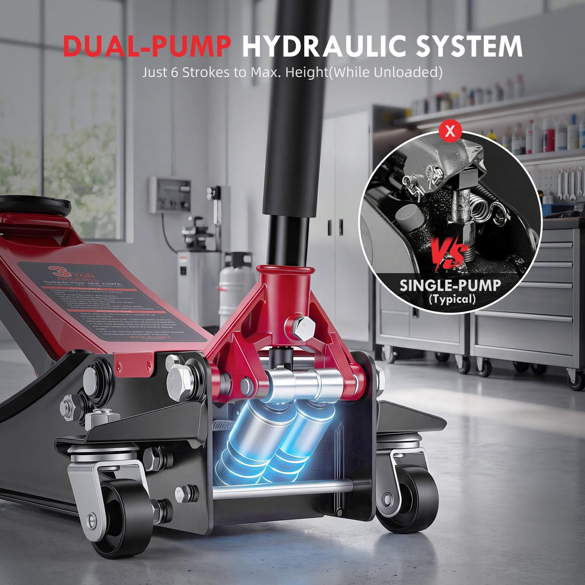 3 Ton Low Profile Hydraulic Floor Jack Q2315