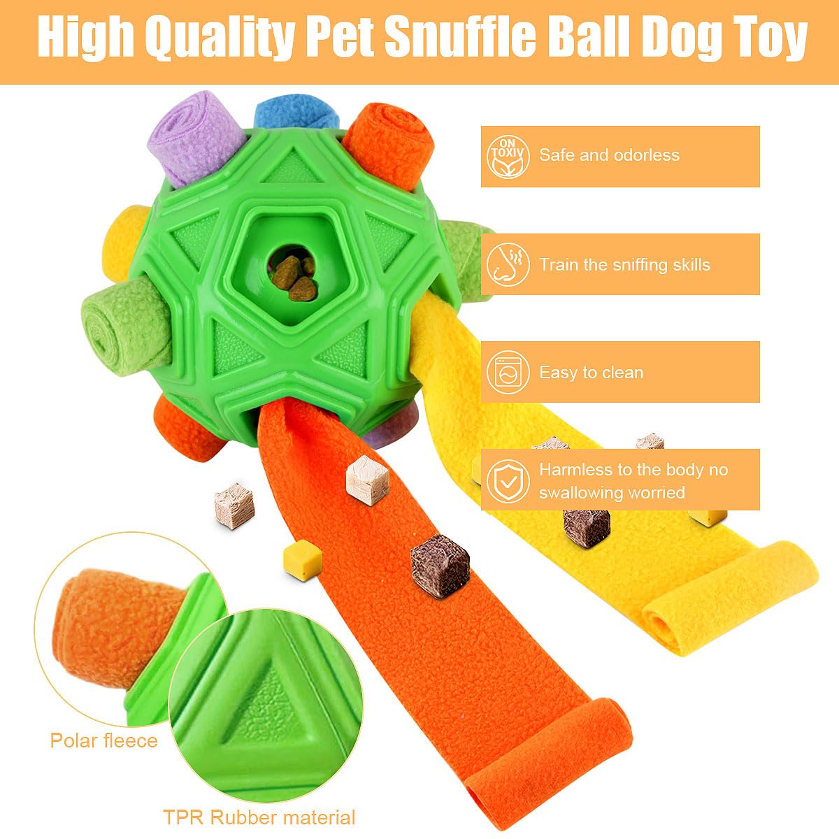 Interactive Puzzle Dog Toys Slow Feeder with Squeaky Carrot Toy T126