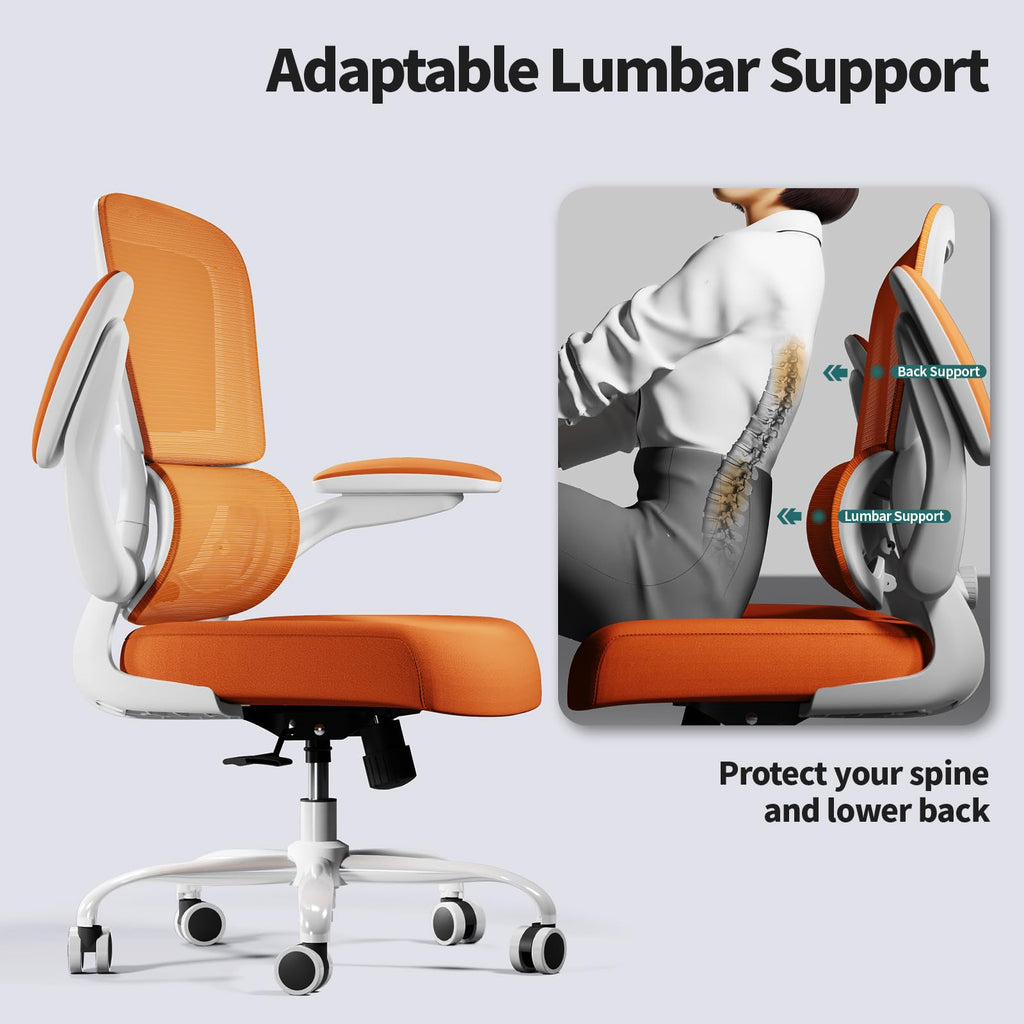 Orange Ergonomic Mesh Office Chair D1427