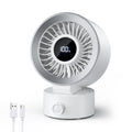 White Rechargeable Desk Fan with 1200mAh Battery B54242