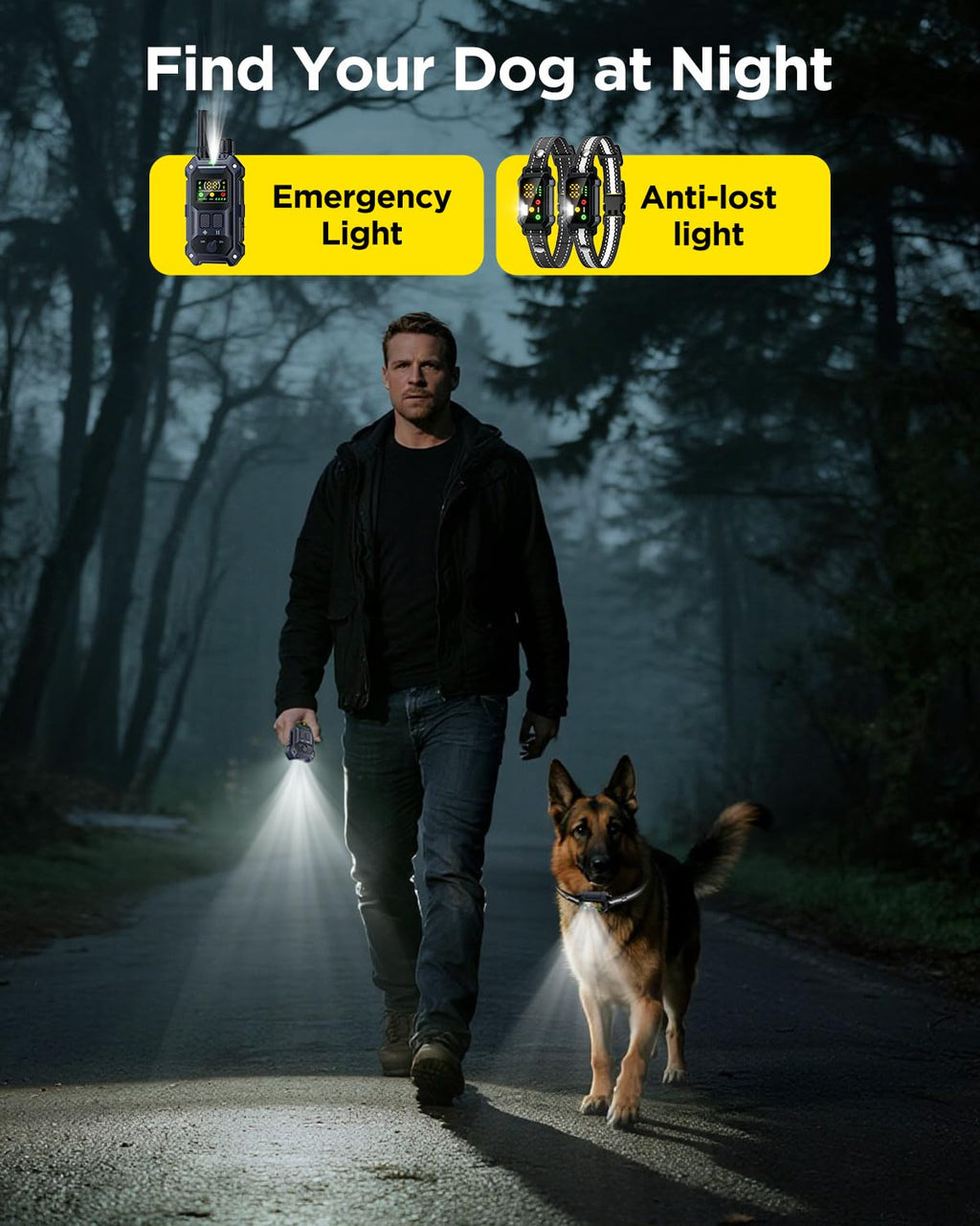 2 Dogs Dog Training Collar with Remote, 4 Training Modes, IP67 Waterproof X130
