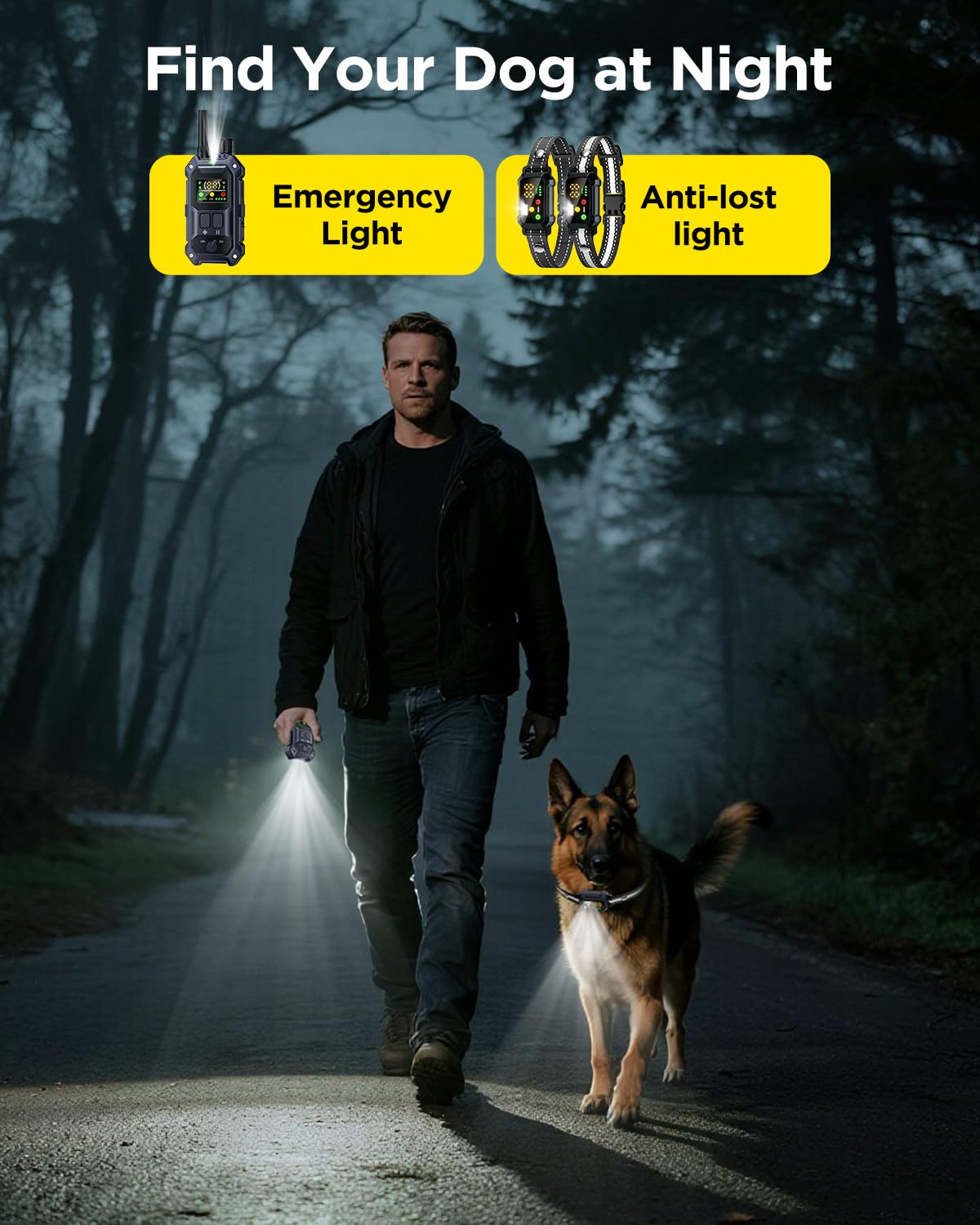 2 Dogs Dog Training Collar with Remote, 4 Training Modes, IP67 Waterproof X130