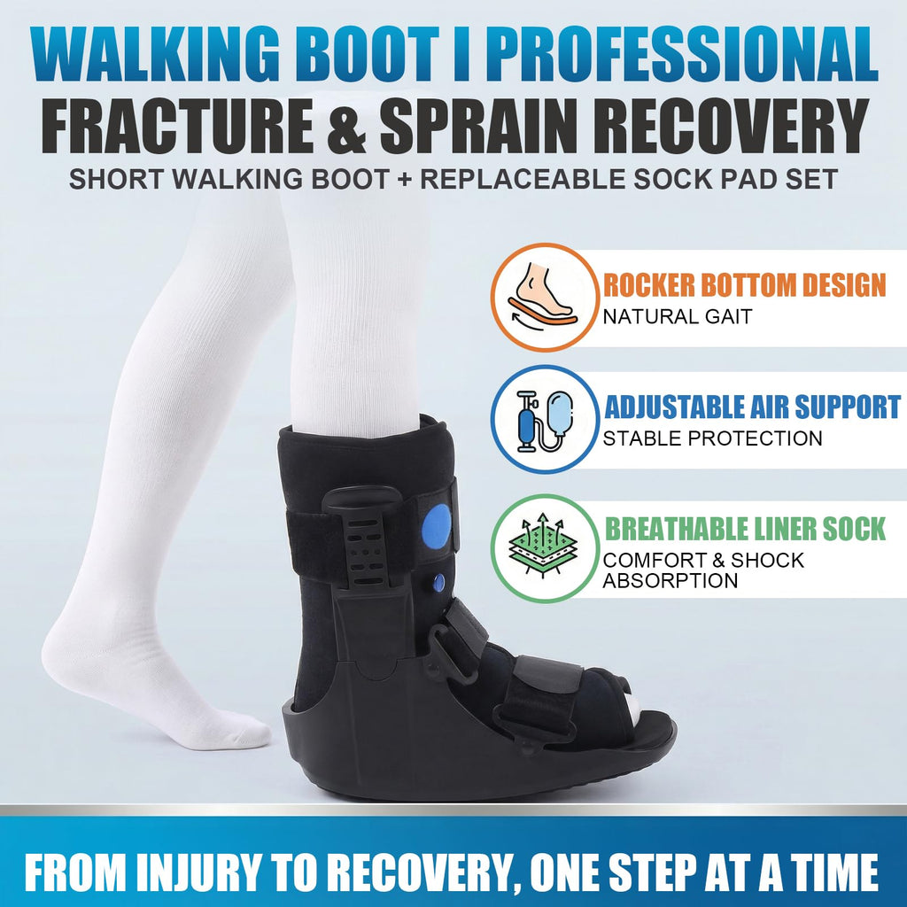 Inflatable Walker Fracture Boot with Replacement Sock Liner (Medium) E5630