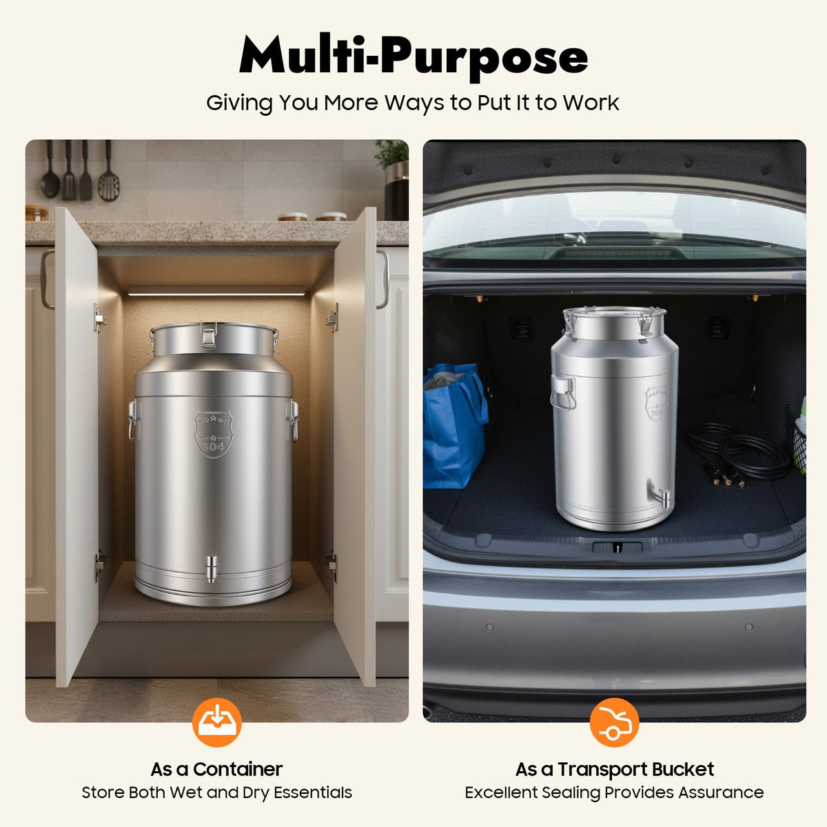 20Gal Stainless Steel Water Dispenser with Faucet U294