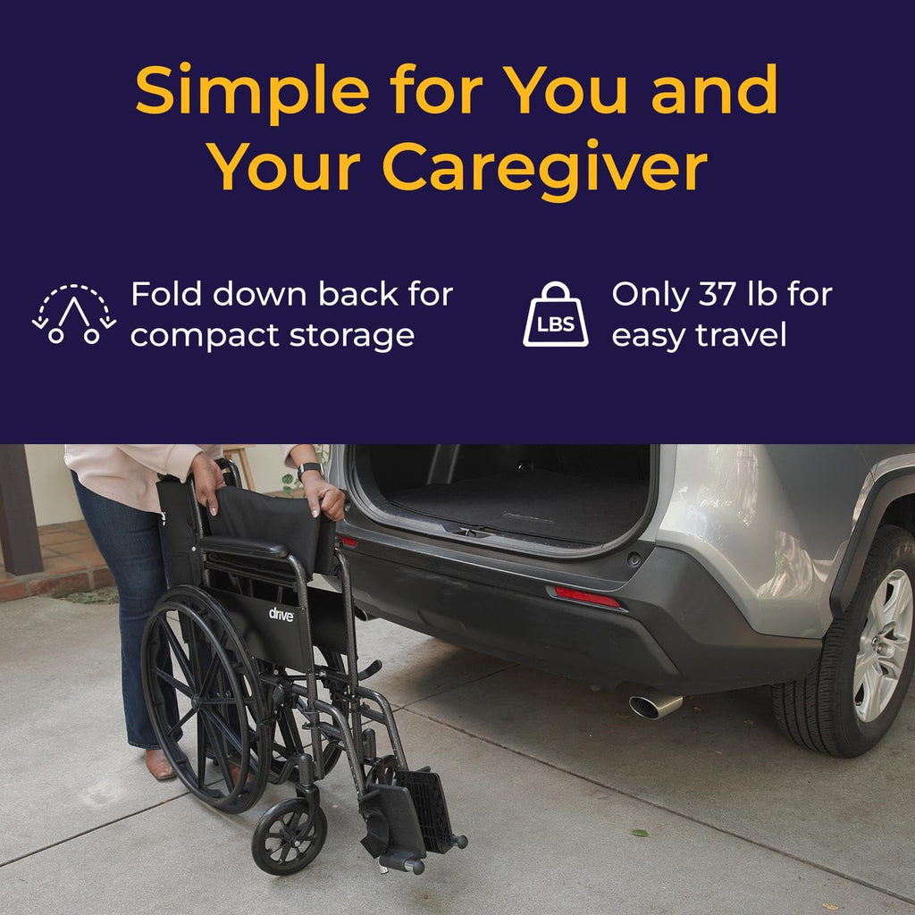 Silver Sport 1 Folding Transport Wheelchair F190591