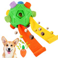 Interactive Puzzle Dog Toys Slow Feeder with Squeaky Carrot Toy T126