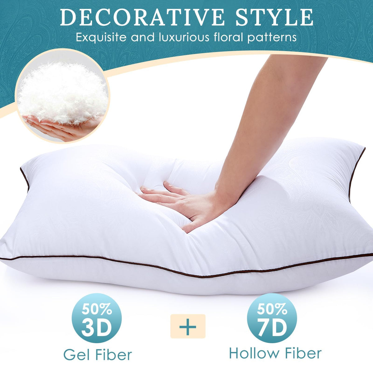 King Size Set of 2 Down Alternative Pillows B72064