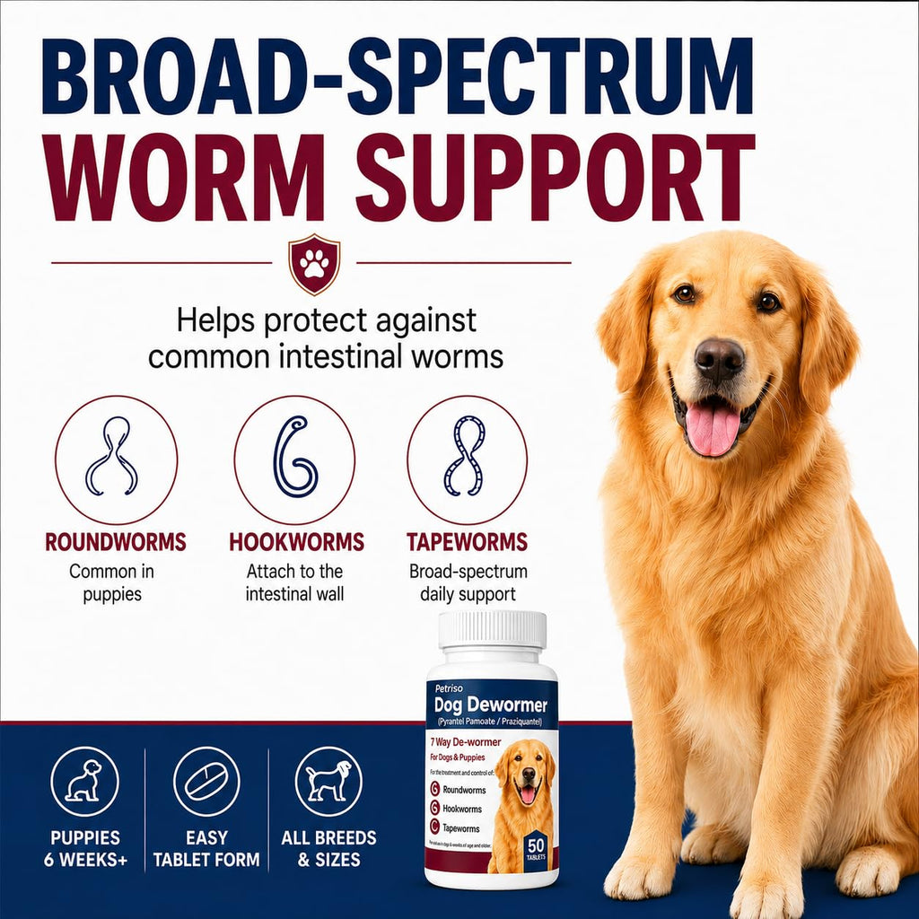 Dewormer for Dogs, 50 Tablets Z858