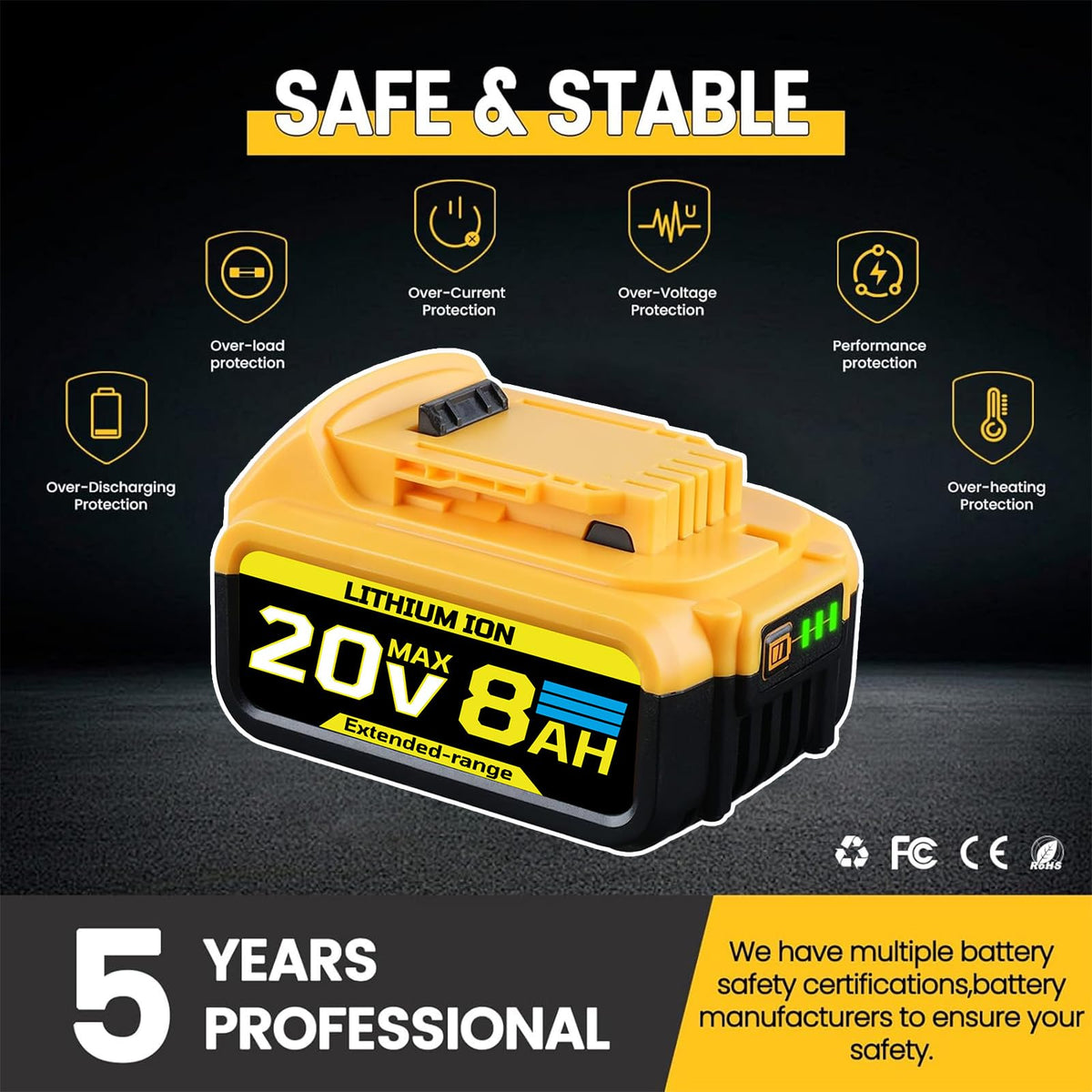 8.0Ah 20V Replacement Battery N3969