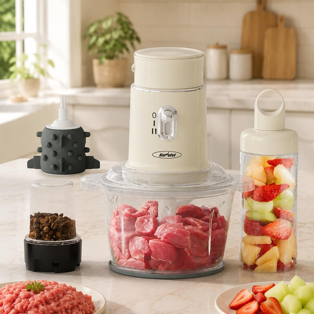4-in-1 Electric Food Chopper & Small Food Processor M15245