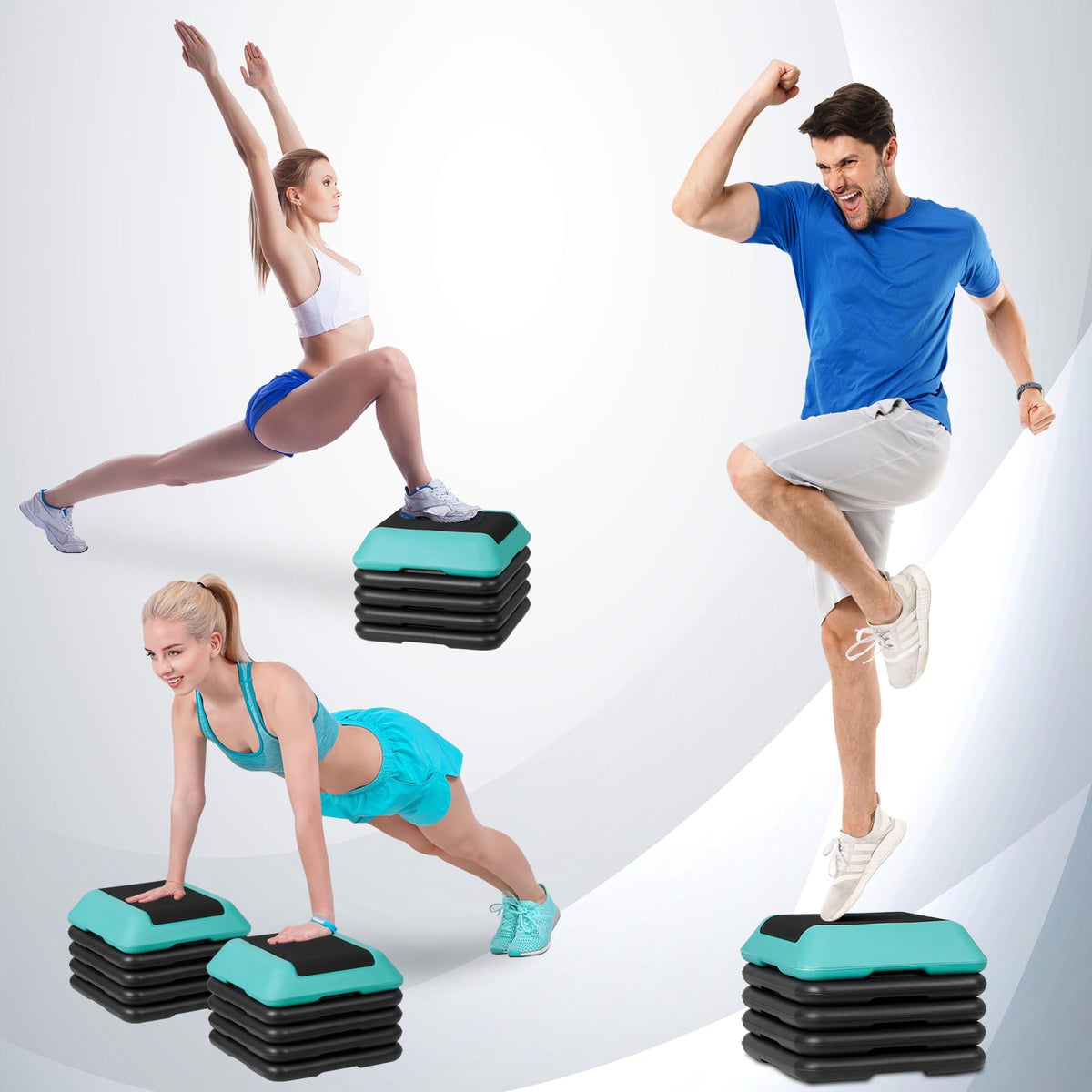 Adjustable Height Aerobic Step Platform B30422