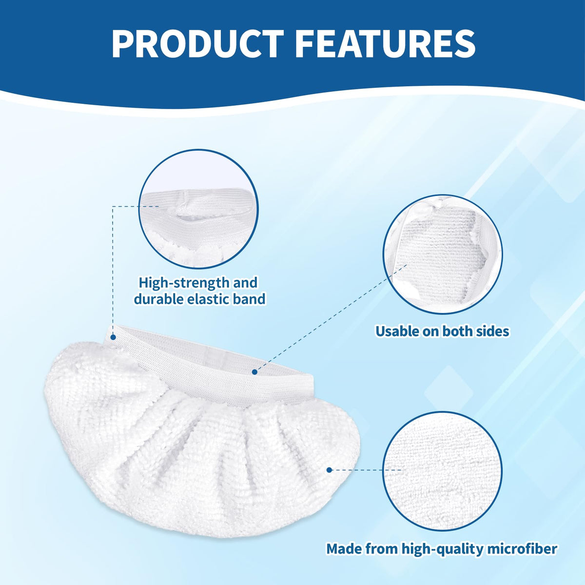 16-Pack Universal Microfiber Cloths, Handheld Steam Cleaner Attachments Z32127