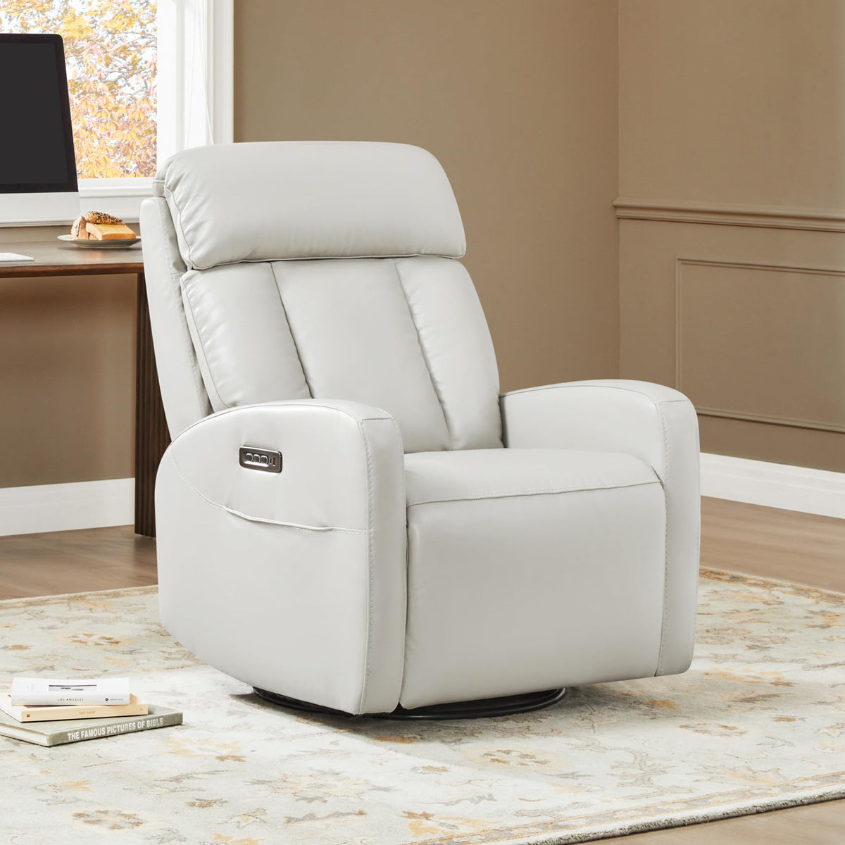 Genuine Leather Power Recliner Chair W196