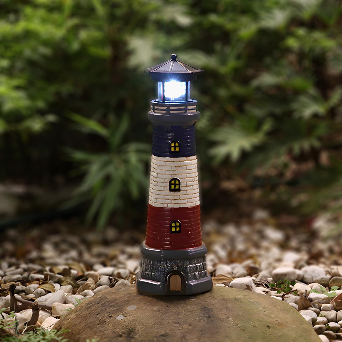Solar Lighthouse Outdoor Garden Statue I312348