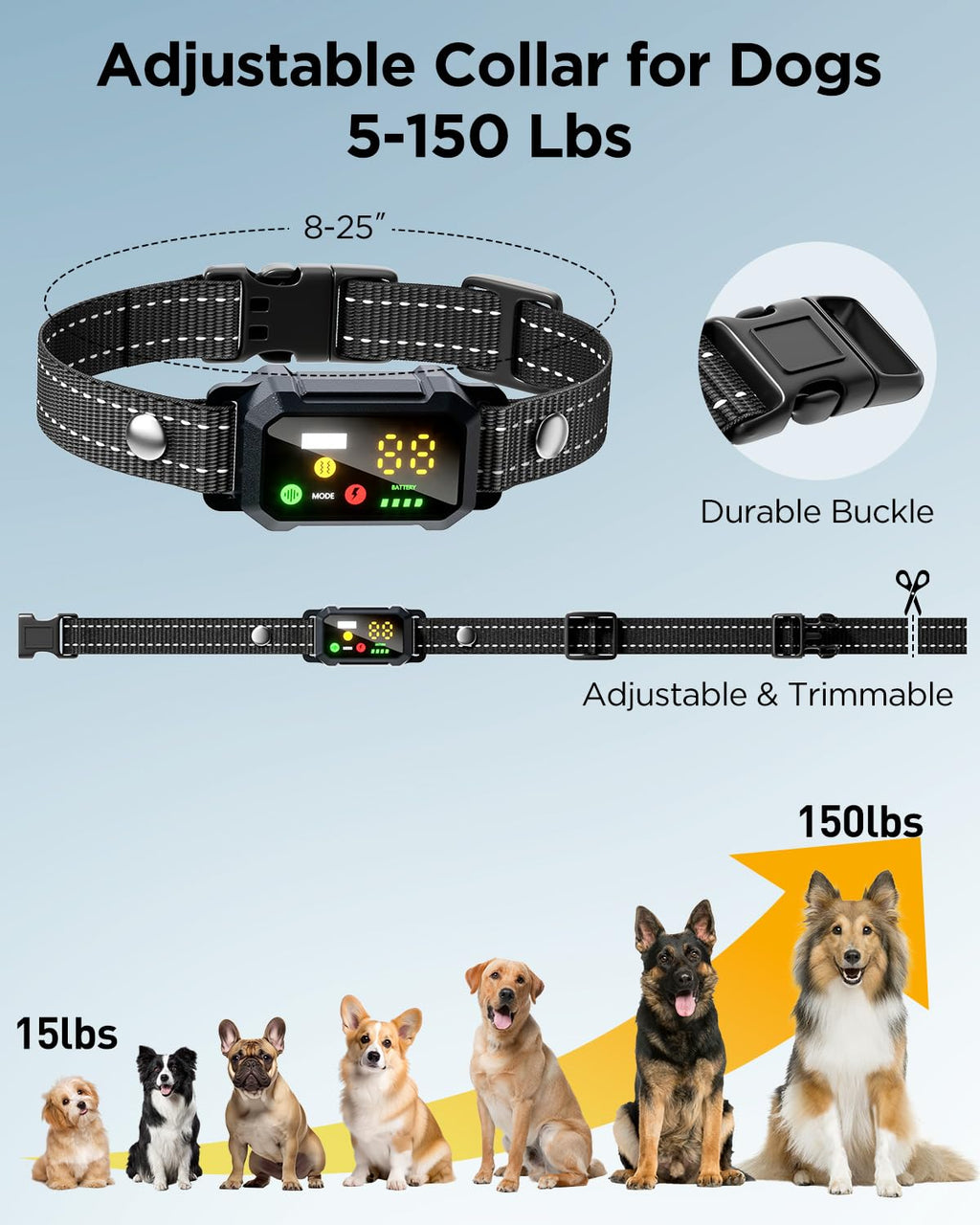 2 Dogs Dog Training Collar with Remote, 4 Training Modes, IP67 Waterproof X130
