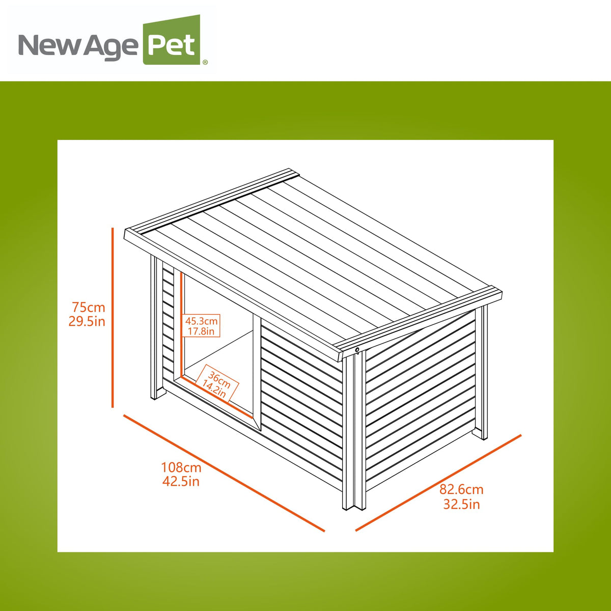 X-Large Grey Dog House M3436