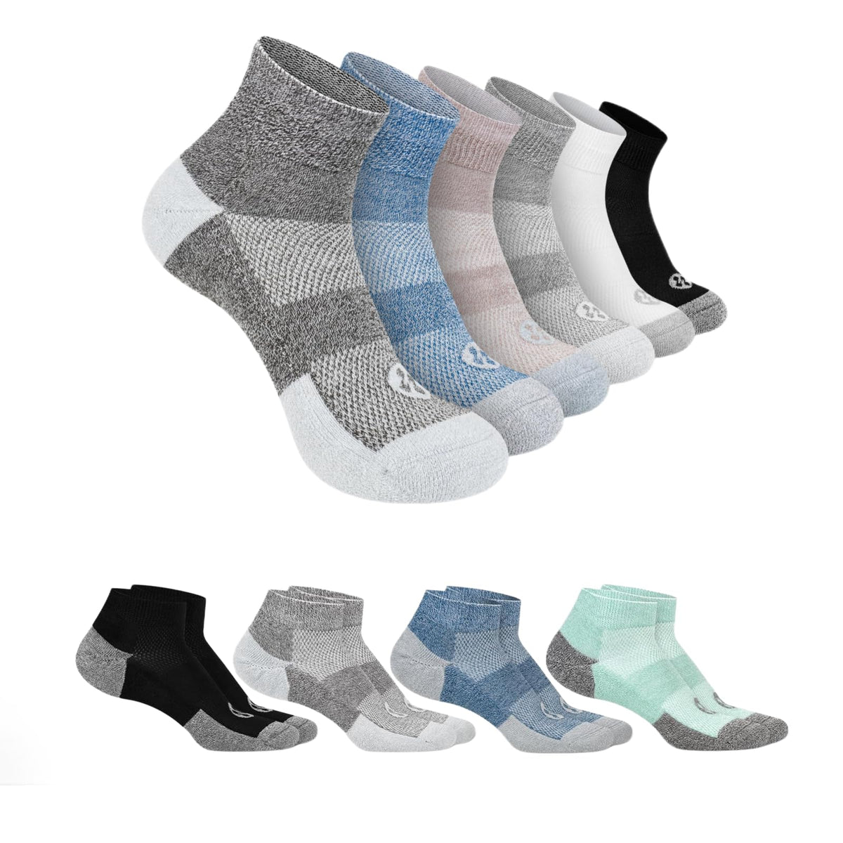 Diabetic Socks for Men, 10 Pairs Ankle & Low Cut Size 9-15 D761151