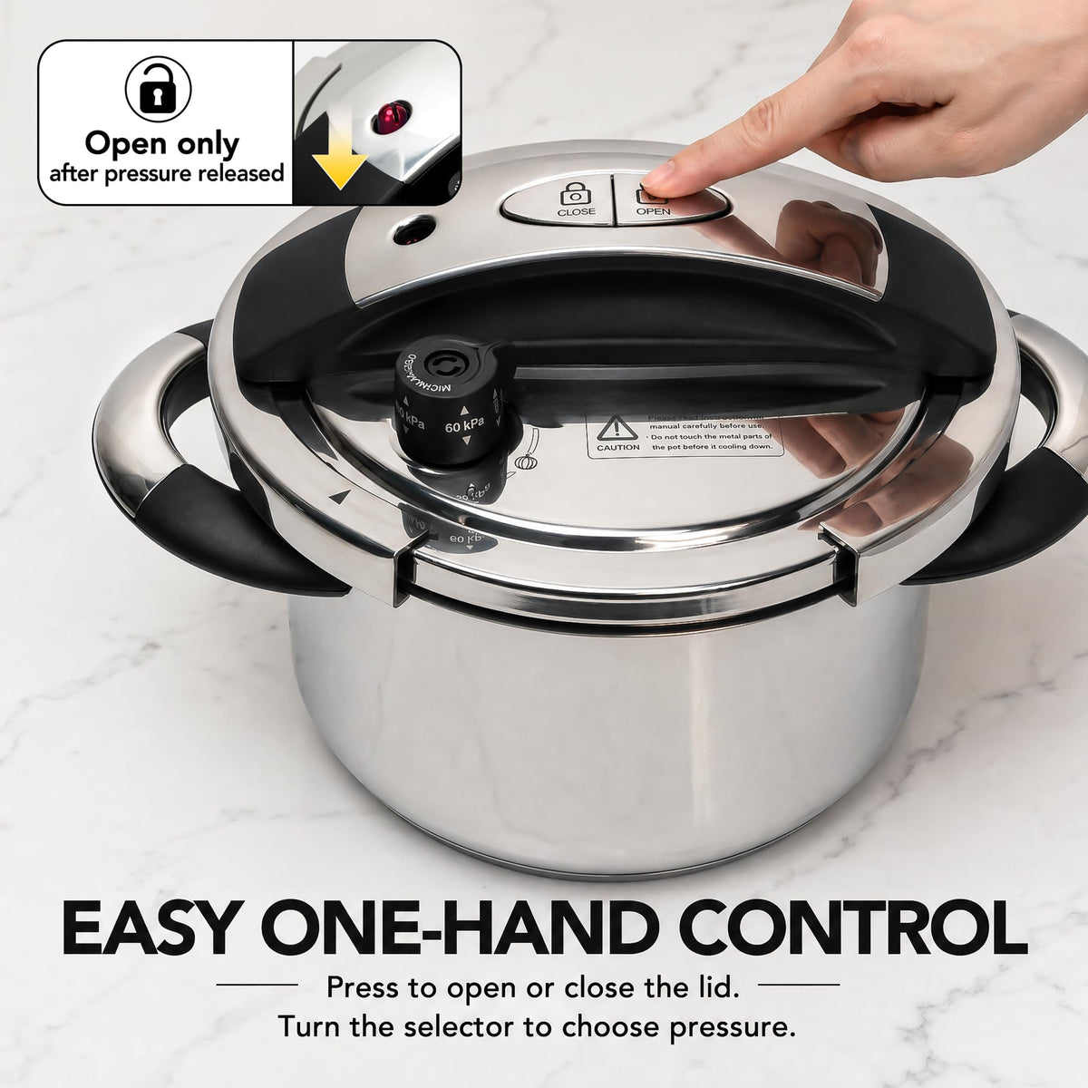3.2QT Stainless Steel Stovetop Pressure Cooker H80435