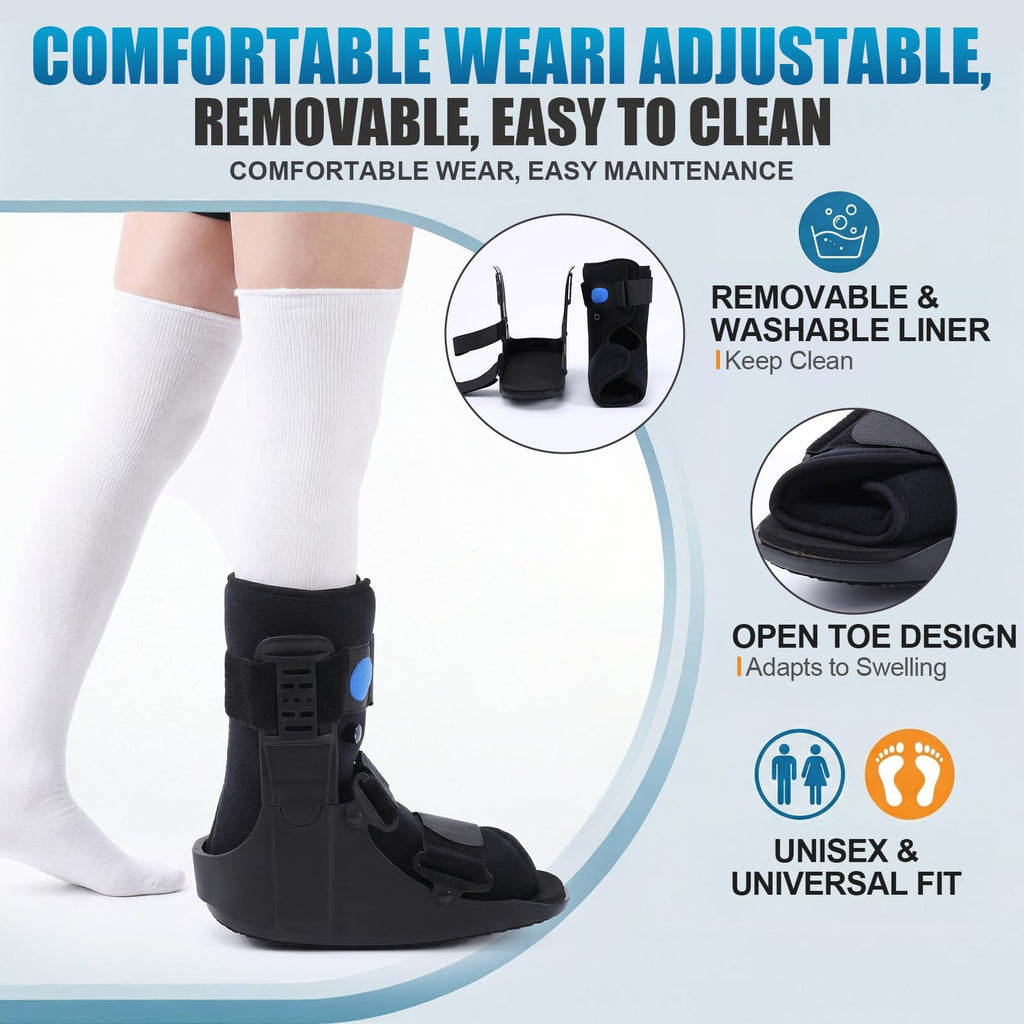 Inflatable Walker Fracture Boot with Replacement Sock Liner (Medium) E5630
