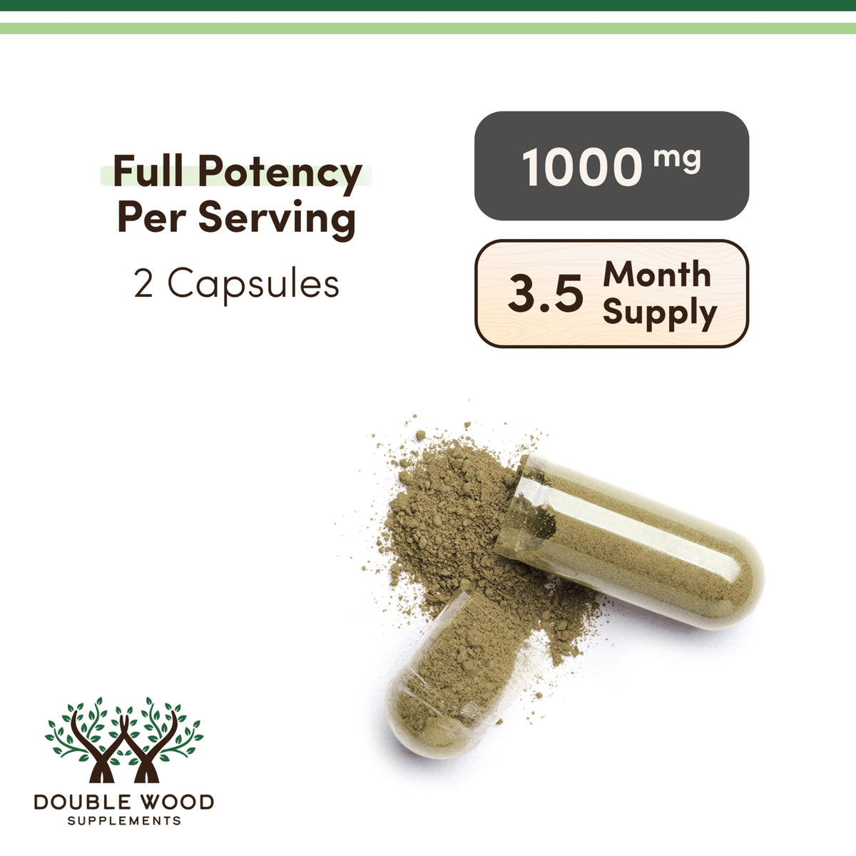 Organic Moringa Leaf 1,000mg 210 Capsules H7306