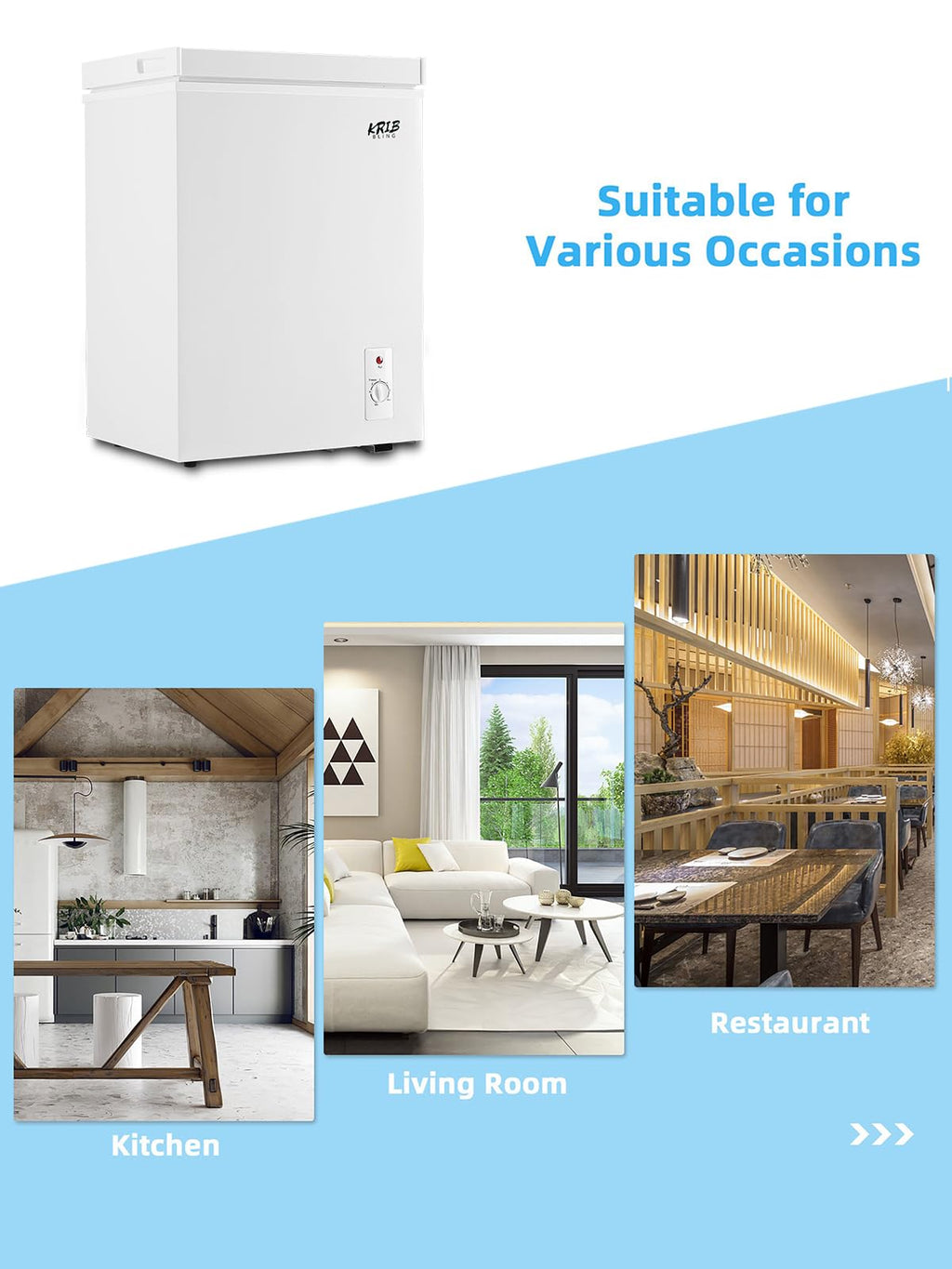White 5.0 cu.ft Chest Freezer X6033